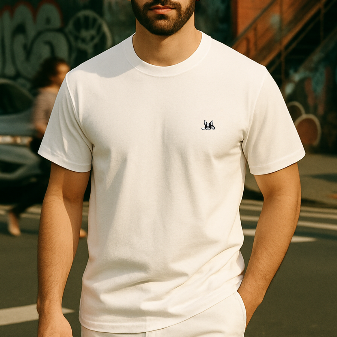 Playera Manga Corta Modelo Bark Color Blanco