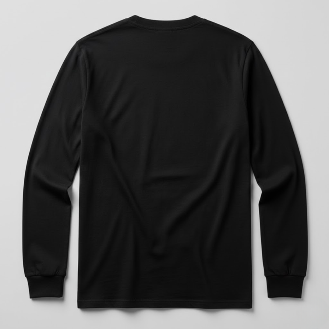 Playera Manga Larga Modelo Bark Color Negro