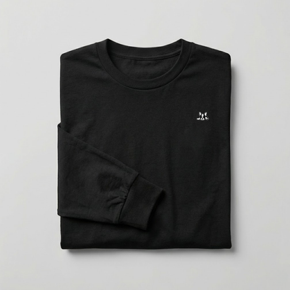 Playera Manga Larga Modelo Bark Color Negro