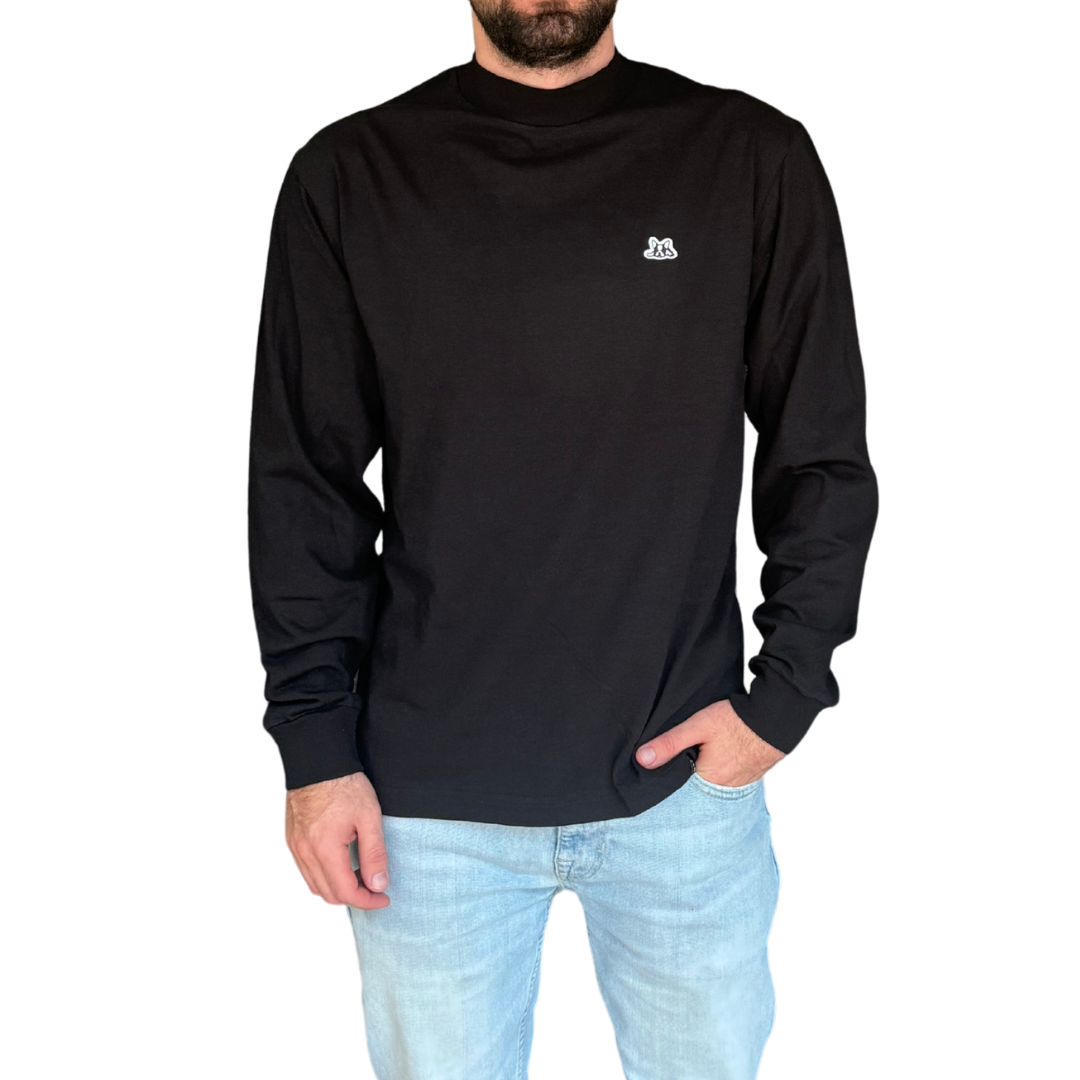 Playera Manga Larga Modelo Bark Color Negro