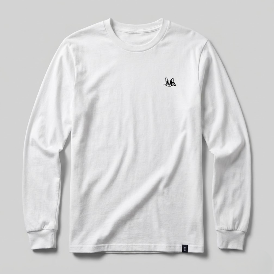 Playera Manga Larga Modelo Bark Color Blanco