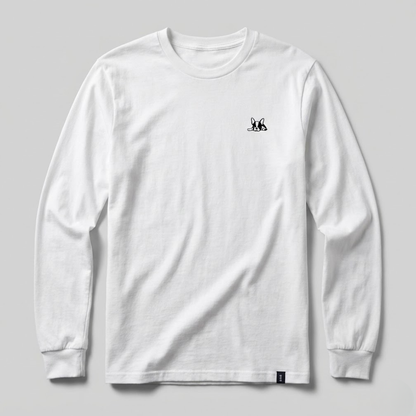 Playera Manga Larga Modelo Bark Color Blanco