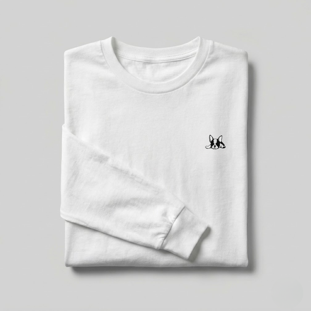 Playera Manga Larga Modelo Bark Color Blanco