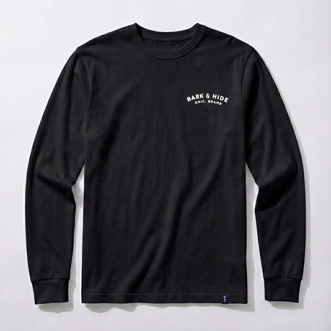 Playera Manga Larga Modelo Hide Color Negro