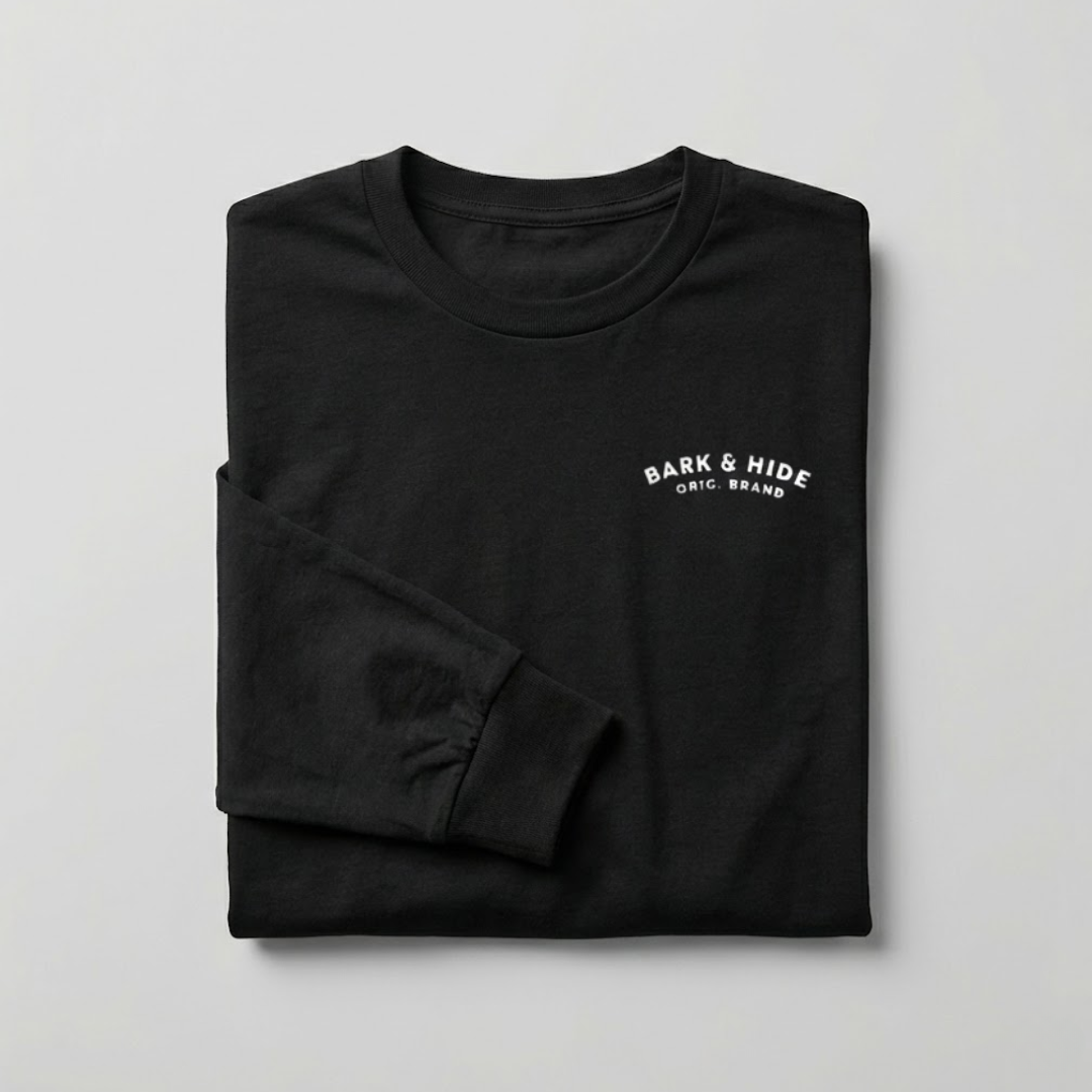 Playera Manga Larga Modelo Hide Color Negro