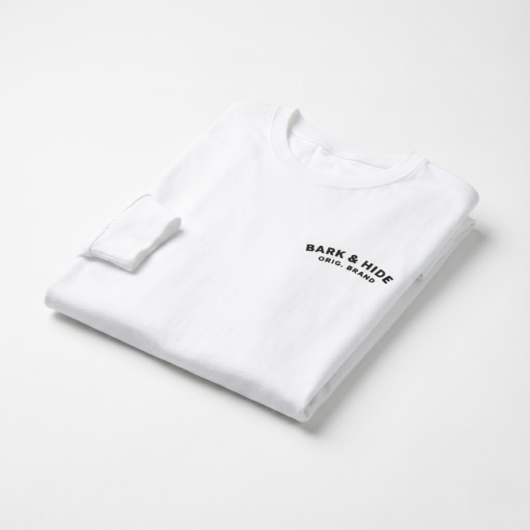 Playera Manga Larga Modelo Hide Color Blanco