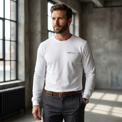 Playera Manga Larga Modelo Hide Color Blanco