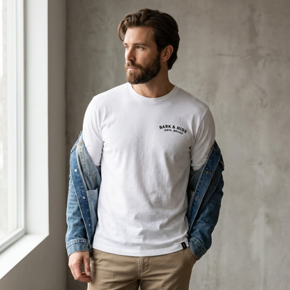 Playera Manga Larga Modelo Hide Color Blanco