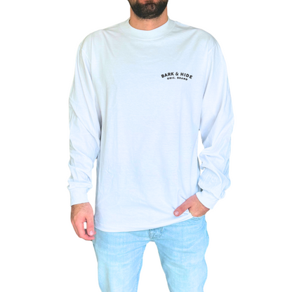 Playera Manga Larga Modelo Hide Color Blanco