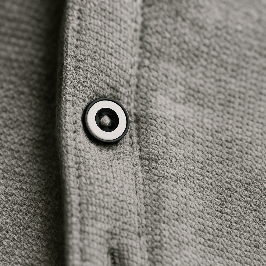 Playera polo de algodón manga corta casual para hombre Bark  Gris