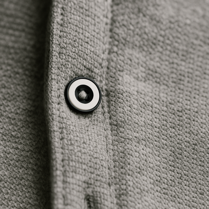 Playera polo de algodón manga corta casual para hombre Bark  Gris