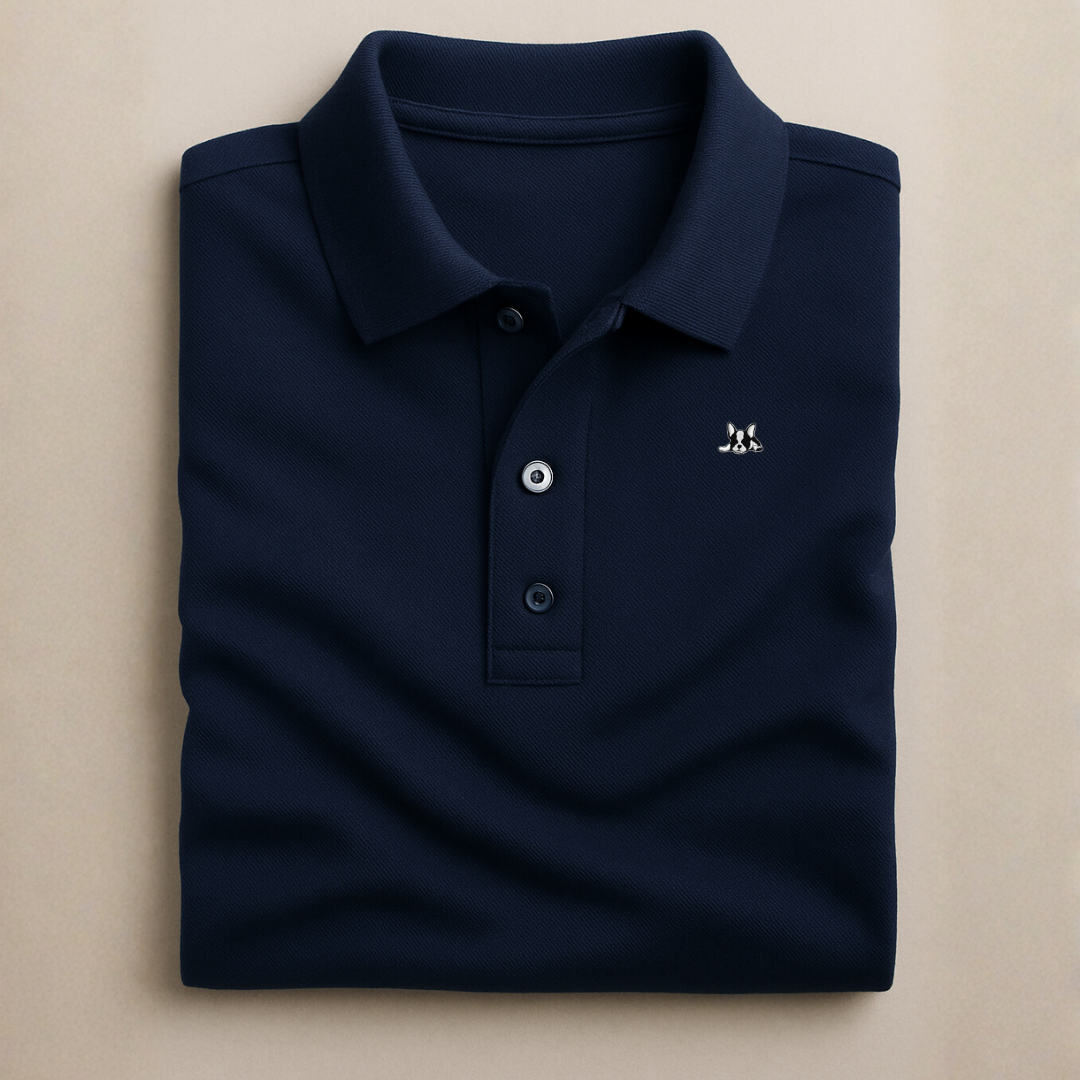 Polo Clásica Modelo Bark Color Azul Marino