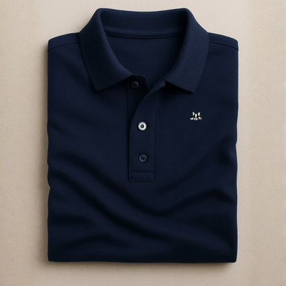 Polo Clásica Modelo Bark Color Azul Marino