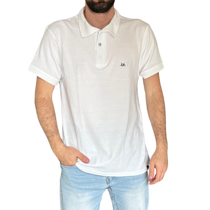 Polo Clásica Modelo Bark Color Blanco