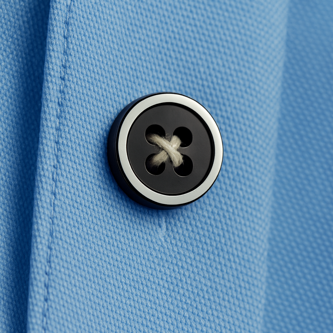 Playera polo de algodón manga corta casual para hombre Bark Azul Claro