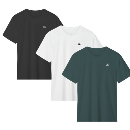 Set 3 Playeras Hombre Cuello Redondo Manga Corta Modelo Bark