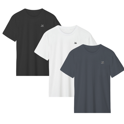 Set 3 Playeras Hombre Cuello Redondo Manga Corta Modelo Bark