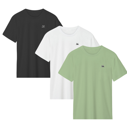 Set 3 Playeras Hombre Cuello Redondo Manga Corta Modelo Bark