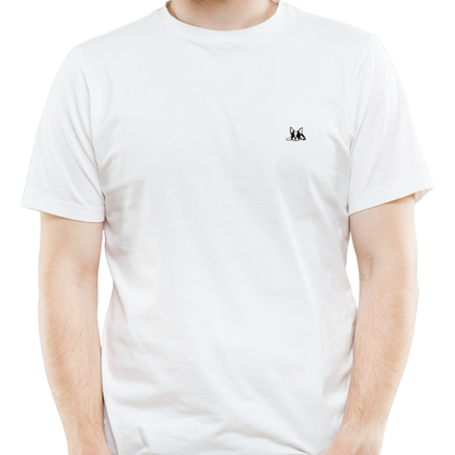Playera de algodón manga corta casual para hombre Bark  Blanco