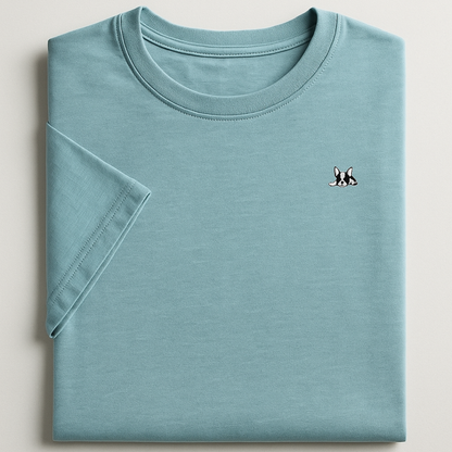 Playera Manga Corta Modelo Bark Color Azul Claro