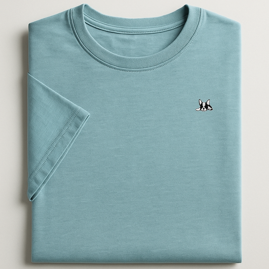 Playera Manga Corta Modelo Bark Color Azul Claro