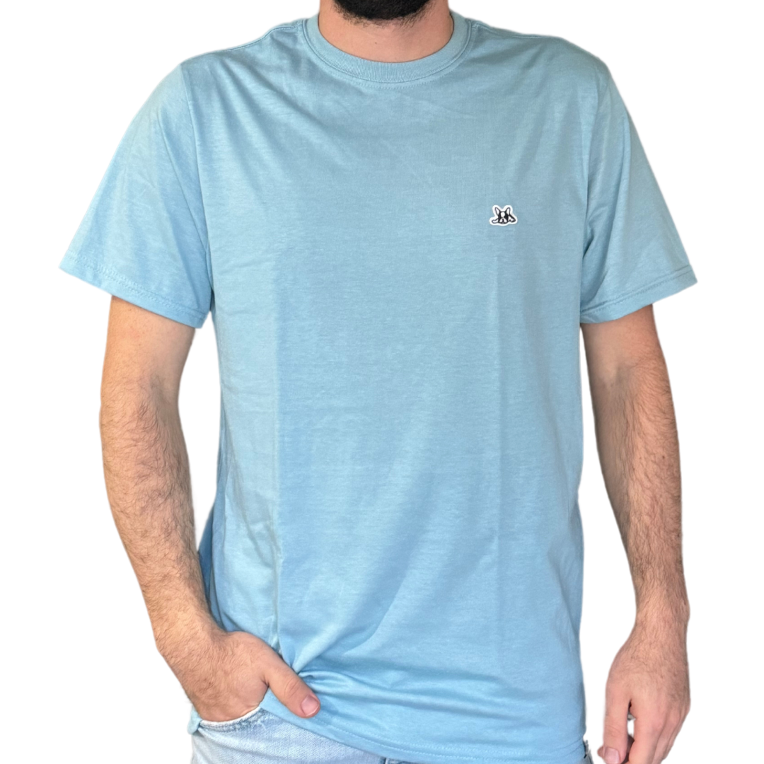 Playera Manga Corta Modelo Bark Color Azul Claro