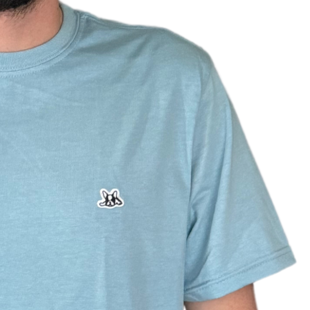 Playera Manga Corta Modelo Bark Color Azul Claro