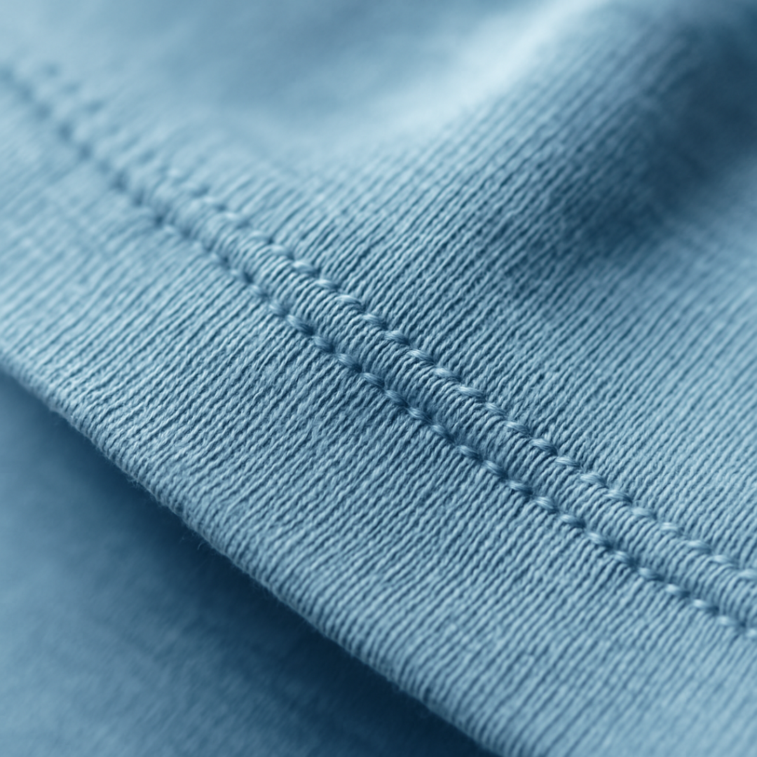 Playera en Contraste Manga Corta Modelo Bark Color Azul Claro