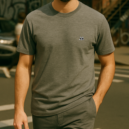 Playera Manga Corta Modelo Bark Color Gris