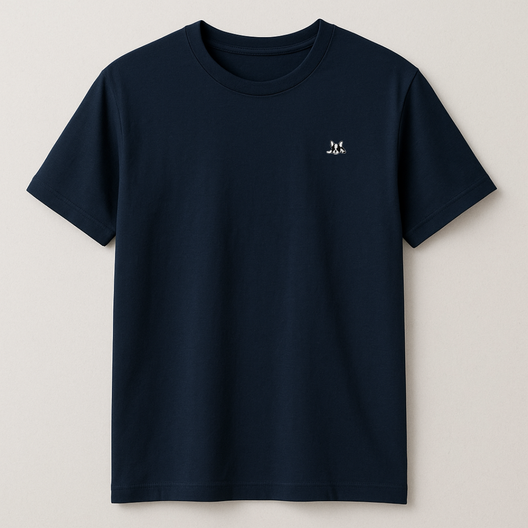 Playera Manga Corta Modelo Bark Color Marino