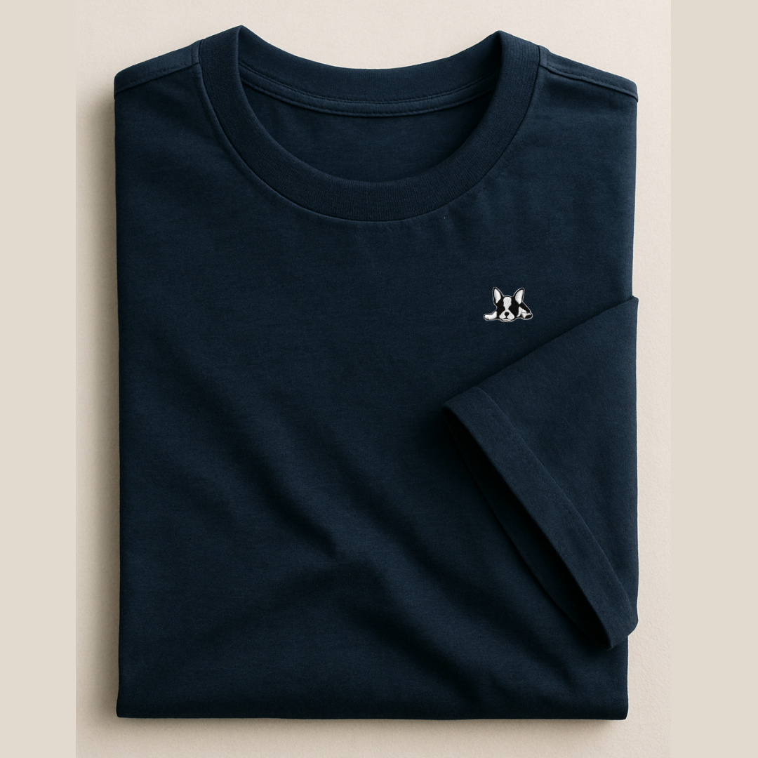 Playera Manga Corta Modelo Bark Color Marino