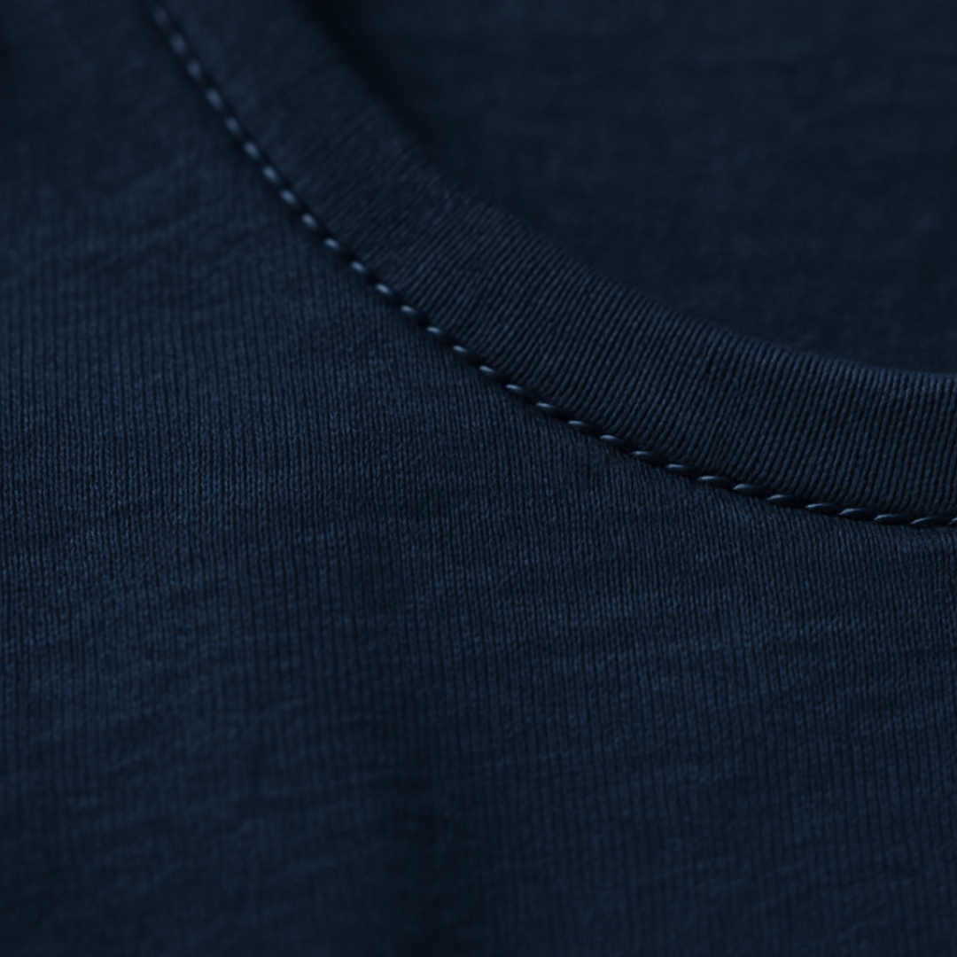 Playera de algodón manga corta casual para hombre Bark Azul Marino