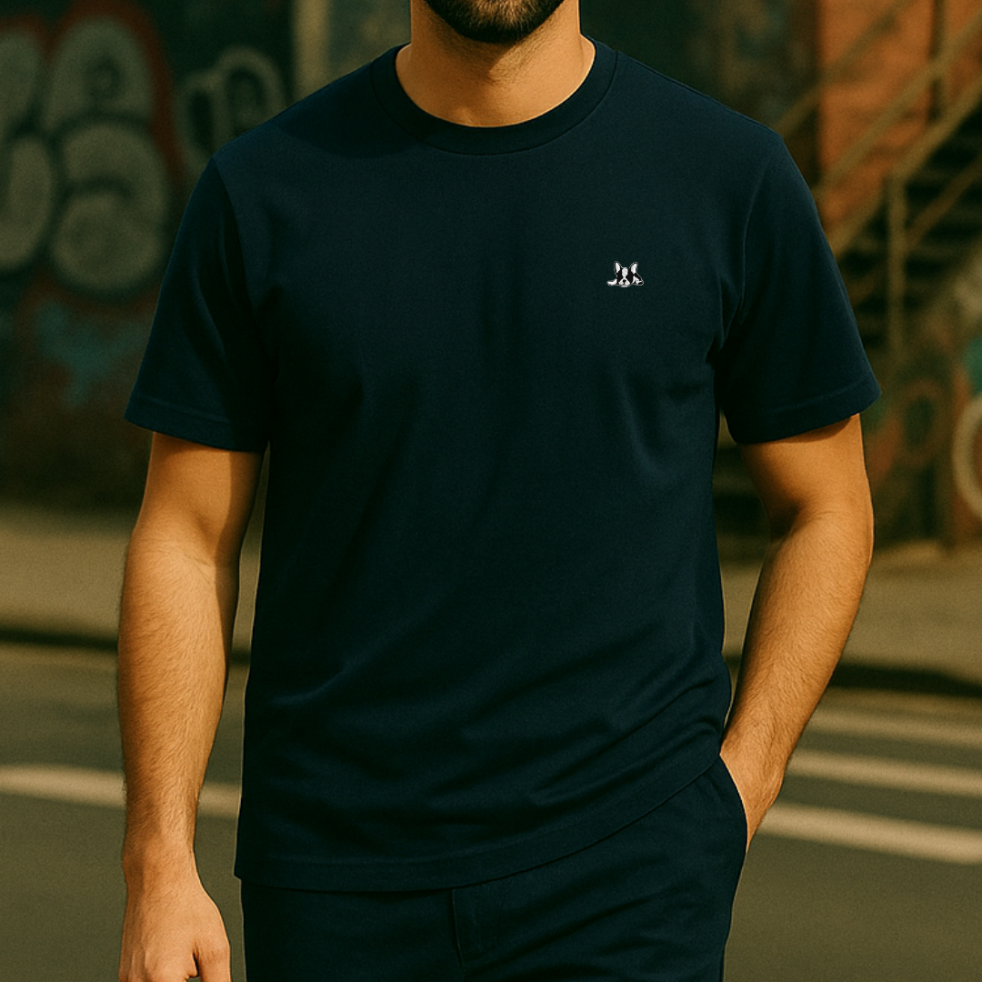 Playera Manga Corta Modelo Bark Color Marino