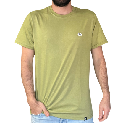 Playera Manga Corta Modelo Bark Color Verde Olivo