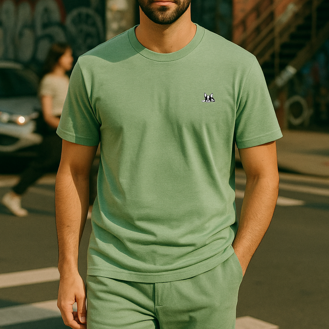 Playera Manga Corta Modelo Bark Color Verde Menta