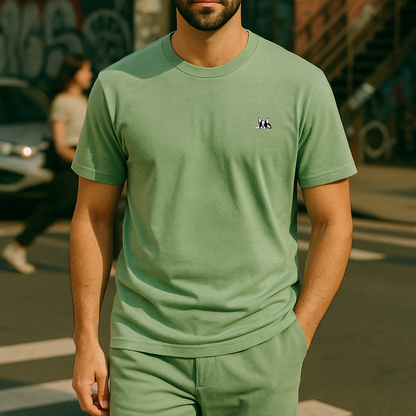 Playera Manga Corta Modelo Bark Color Verde Menta