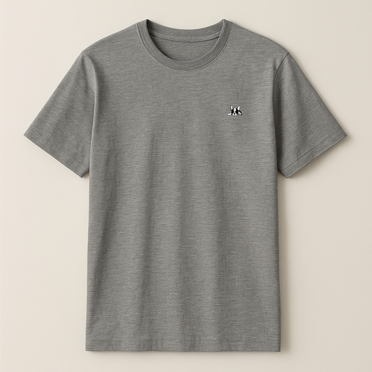 Playera de algodón manga corta casual para hombre Bark  Gris