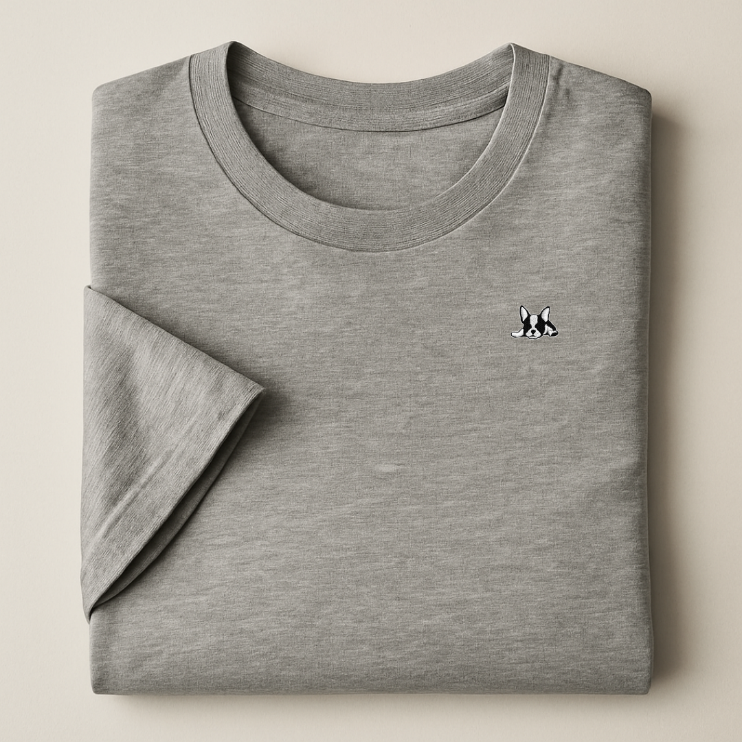 Playera de algodón manga corta casual para hombre Bark  Gris