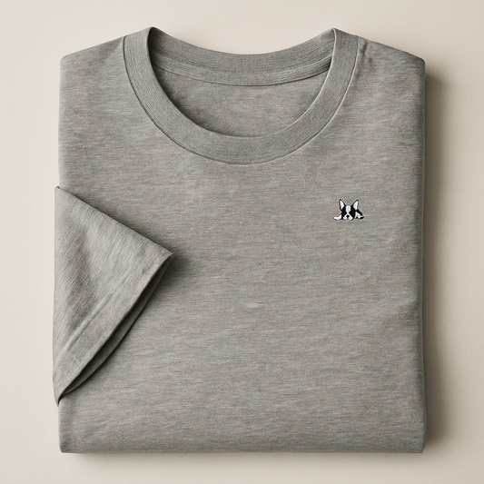 Playera de algodón manga corta casual para hombre Bark  Gris