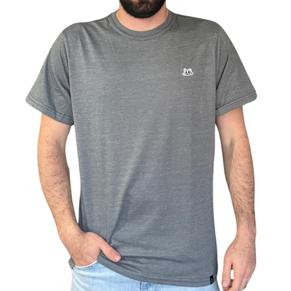 Playera de algodón manga corta casual para hombre Bark  Gris