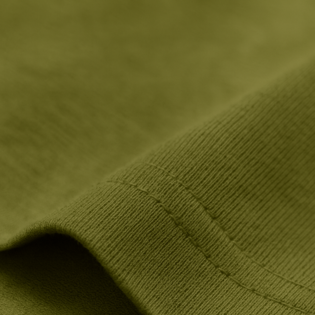 Playera de algodón manga corta casual para hombre Bark Verde Militar