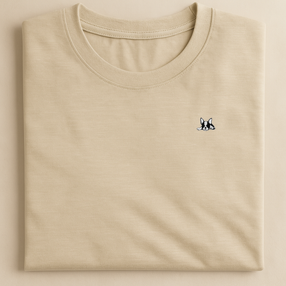 Playera de algodón manga corta casual para hombre Bark  Beige