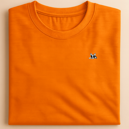 Playera de algodón manga corta casual para hombre Bark  Naranja