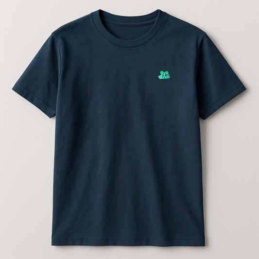 Playera en Contraste Manga Corta Modelo Bark Color Verde