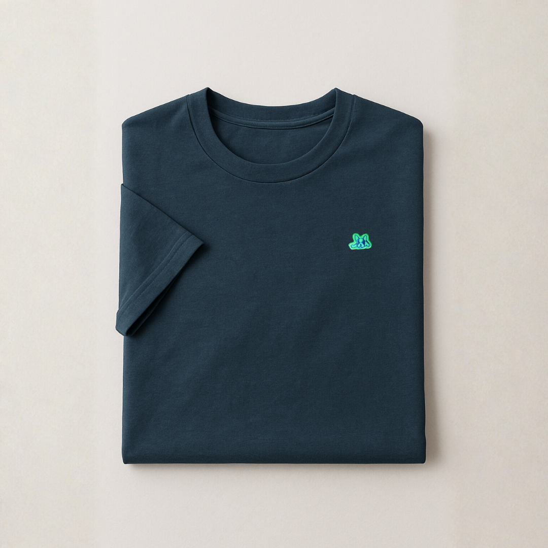 Playera en Contraste Manga Corta Modelo Bark Color Verde