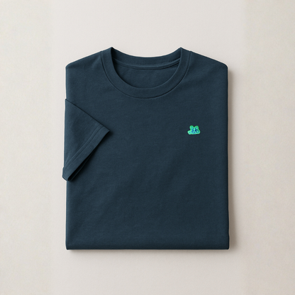 Playera en Contraste Manga Corta Modelo Bark Color Verde