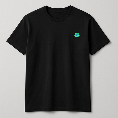 Playera en Contraste Manga Corta Modelo Bark Color Negro