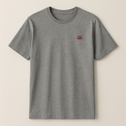 Playera en Contraste Manga Corta Modelo Bark Color Gris