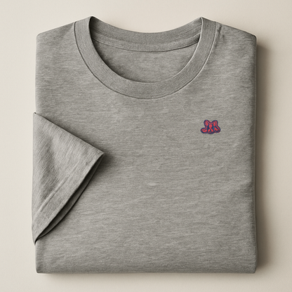 Playera en Contraste Manga Corta Modelo Bark Color Gris