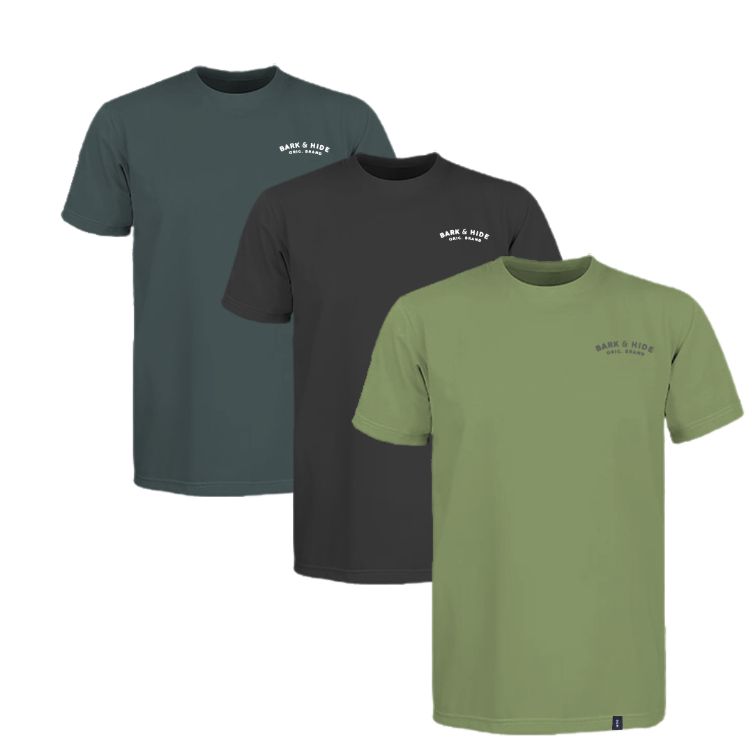 Set 3 Playeras Hombre Cuello Redondo Manga Corta Modelo Hide